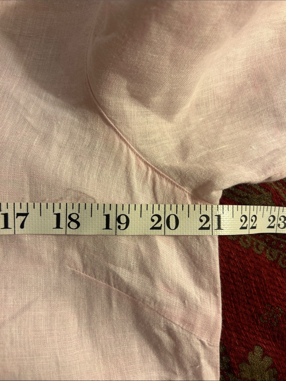 J. McLaughlin Pink 100% Linen Button Down Shirt Blouse Size M - Picture 5 of 9